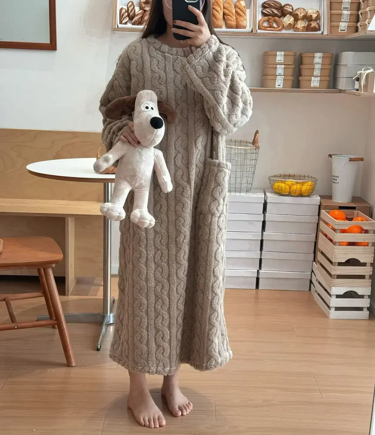 Camisón de franela - flannel nightgown